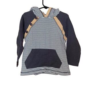 Tommy Bahama Toddler Hoodie With Stripes & Buttons US 4T Cotton Blend